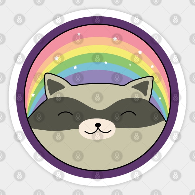 Raccoon Sticker by valentinahramov